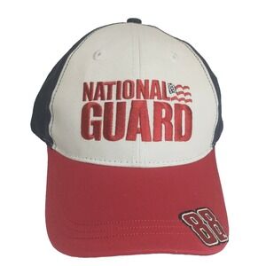 Dale Earnhardt Jr 88 National Guard NASCAR Hat Navy White Red Adjustable Cap